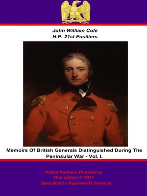 cover image of Memoirs of British Generals Distinguished During the Peninsular War, Volume 1